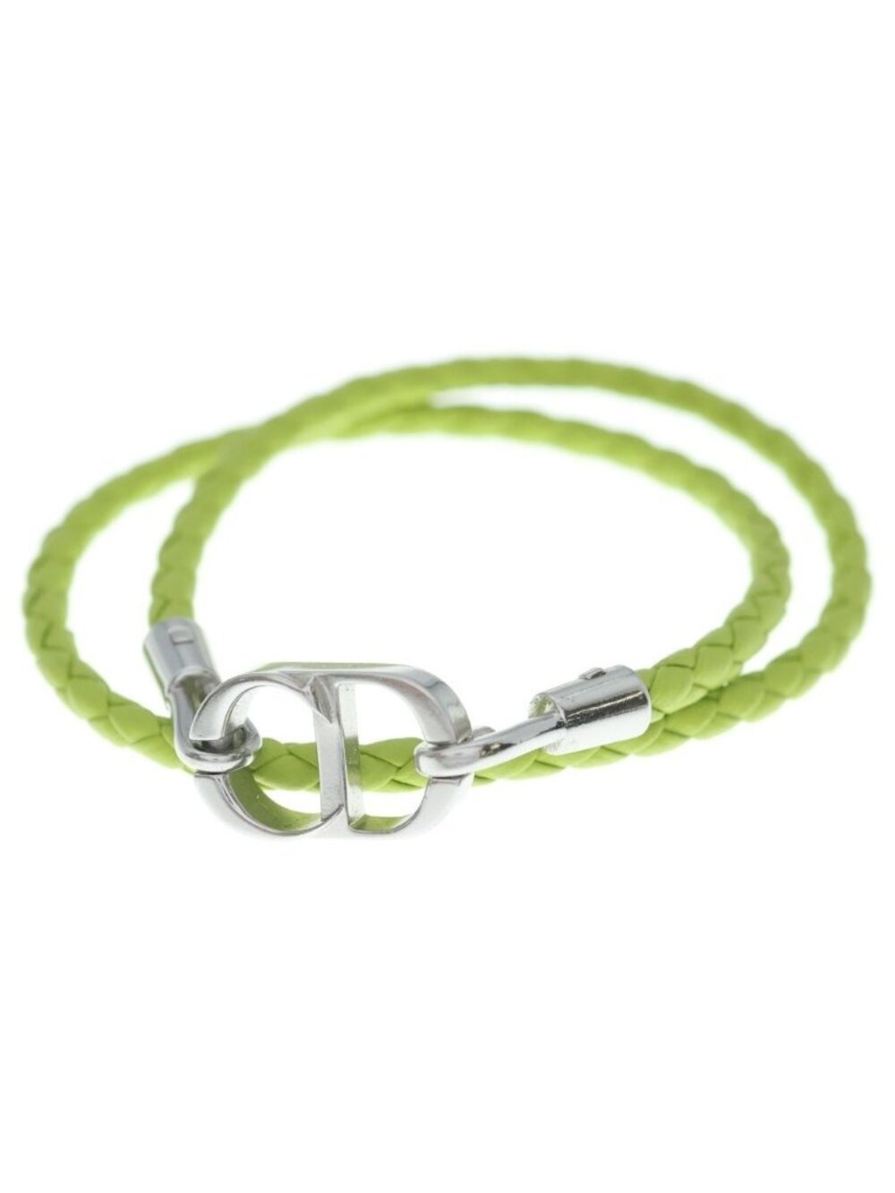 Dior CD Icon Blade Leather Double Bracelet Green